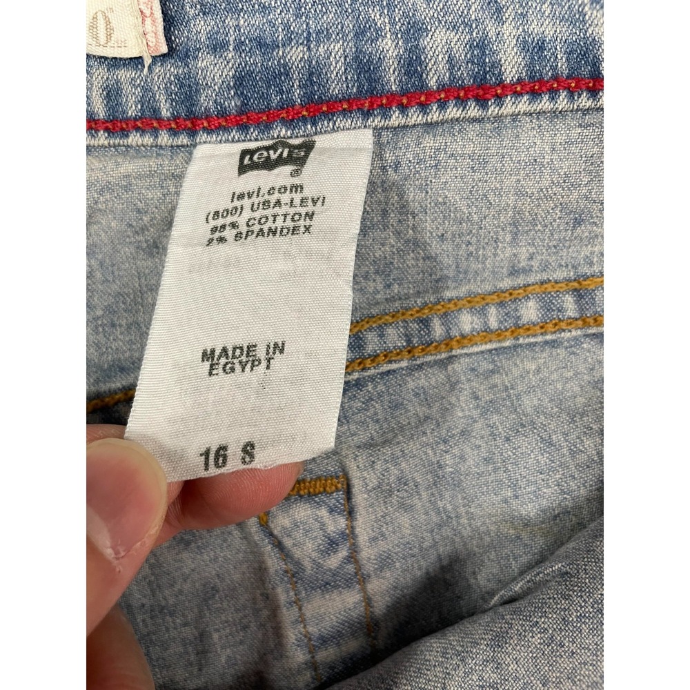 Vintage Levis 550 Jeans Womens 16S 35X30 Blue Light Wash Denim Relaxed Boot Cut - Picture 5 of 14